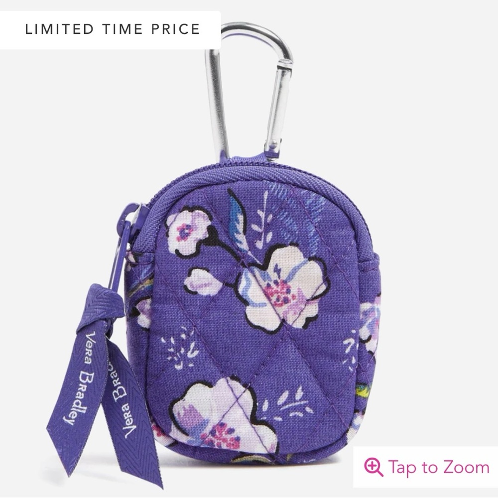 **SOLD**NWT Vera Bradley Bag Charm for AirPods - Wild Roses!